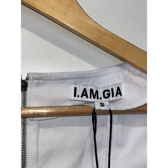 NWT I.AM.GIA Evita White Lace-Up Corset Top Small Womens - Picture 7 of 10